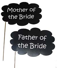 Parents of the bride photo prop