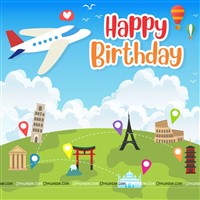 Around the World - Travel/Holiday Theme Backdrop