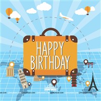 Around the World - Travel/Holiday Theme Backdrop