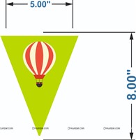 Hot Air Balloon Triangle Bunting (10 ft)