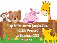 Jungle Animal Birthday Welcome Cutout