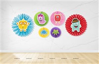 Monster  theme Paper Fan Decoration