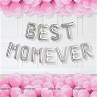 Best Mom Ever Foil Balloon Pink Set