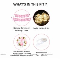 Pink Naming Ceremony Arch Kit