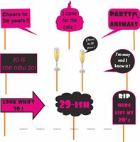 30th Birthday Party Photo Props