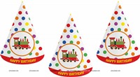 Train Party Hats (Set of 10)
