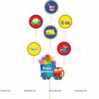  Vehicles Cupcake toppers (set of 12)