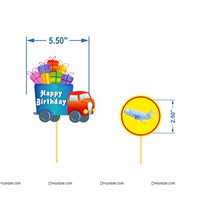  Vehicles Cupcake toppers (set of 12)