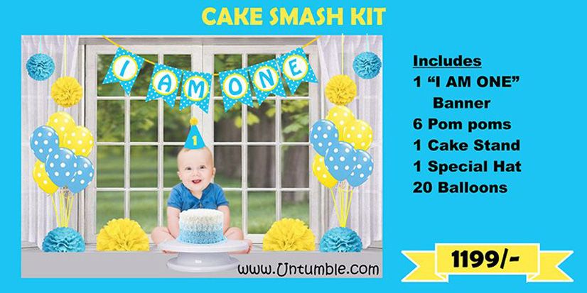Cake smash party supplies