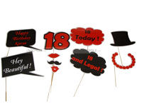 18th Birthday theme Photo Booth Props