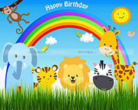 Jungle Theme Party Backdrop 