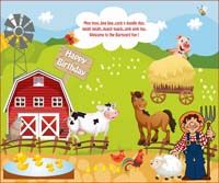 Barnyard Birthday theme Backdrop