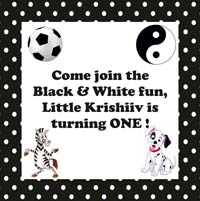 Black & White Birthday theme Backdrop