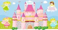 Fairy banner with castle (rectangular)