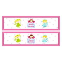 Fairy Princess Birthday theme Water bottle wrappers