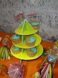 Hawaiian Party theme Cup cake stands