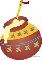 Butter pot with flute cutout