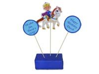 Prince on horse skewer based centerpiece