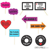 Engagement Photo Shoot prop set