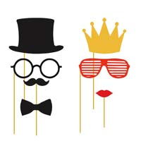 King and Queen party props