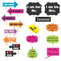 Wedding photo prop set