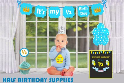 1/2 Birthday decorations for boys & girls