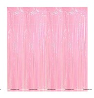 Light Pink Foil Curtain (Pastel)