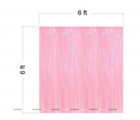 Light Pink Foil Curtain (Pastel)