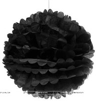 10inch Black Paper Pom poms