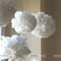 12inch White Paper Pom poms