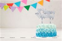 Happy Birthday Topper Silver Heart