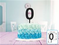 Zero Cake Topper ( Black)