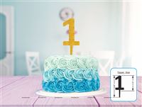 One Cake Topper (Gold )
