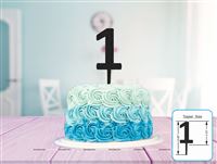 One Cake Topper (Black)