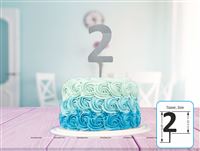 Two Cake Topper (Silver )