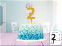 Two Cake Topper (Gold)