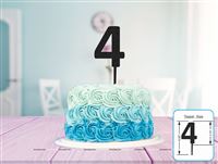 Four Cake Topper (Black)