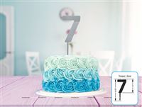 Seven Cake Topper ( Silver)