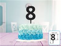 Eight Cake Topper (Black)