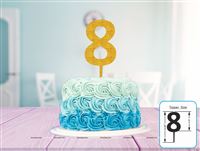 Eight Cake Topper (Gold)