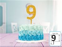 Nine Cake Topper (Gold)
