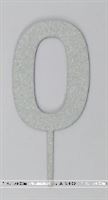 Zero Cake Topper ( Silver)
