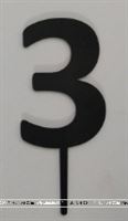 Three Cake Topper (Black)