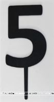Five Cake Topper (Black)