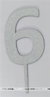 SIx Cake Topper ( Silver)