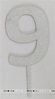 Nine Cake Topper (Silver)