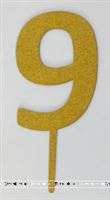 Nine Cake Topper (Gold)