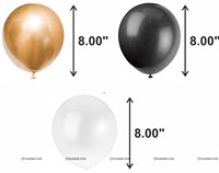 Black & Gold Birthday Decoration Pack (Set of 102 pcs)