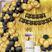 Black & Gold Foil Curtain Kit ( 24 pc pack)