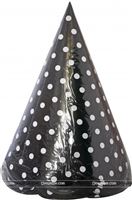 Black Polka Hats (Set of 10)